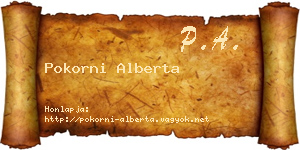Pokorni Alberta névjegykártya